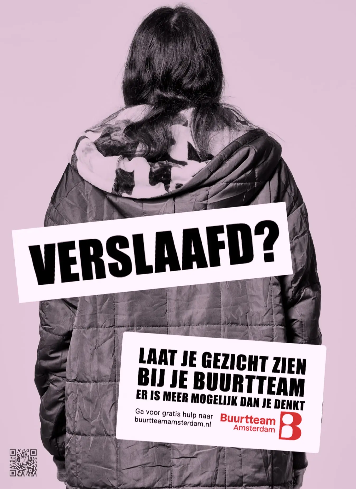 Buurtteam-poster "Verslaafd?"